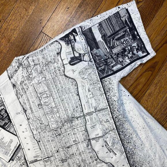 Vintage 90s Rare Island Boyz New York City World Trade Center AOP T Shirt XL - Picture 5 of 6